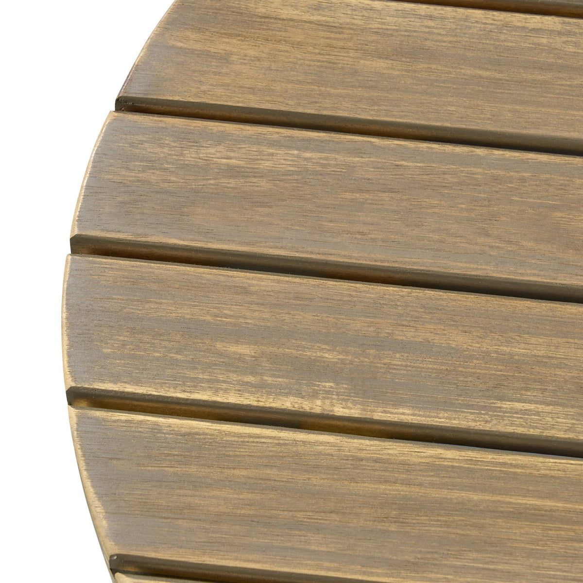 Outdoor 16" Acacia Wood Side Table, Gray Finish - B&B Forest Products