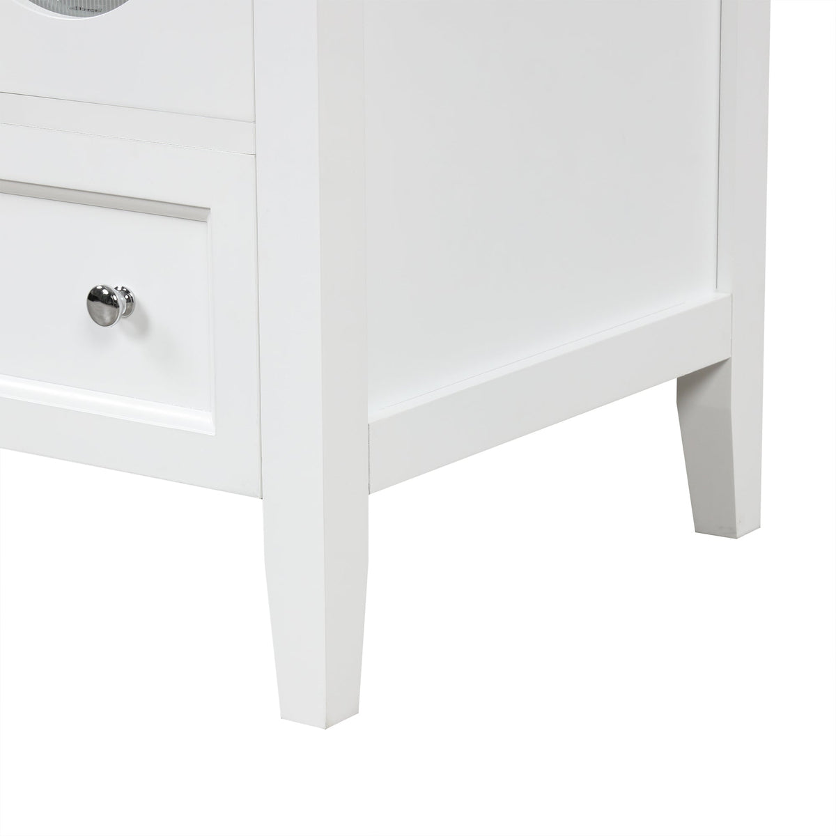 24" Bathroom Vanity with Sink, Bathroom Vanity Cabinet with One Drawer and Doors, Adjustable Shelf, Solid Wood and MDF, White - B&B Forest Products