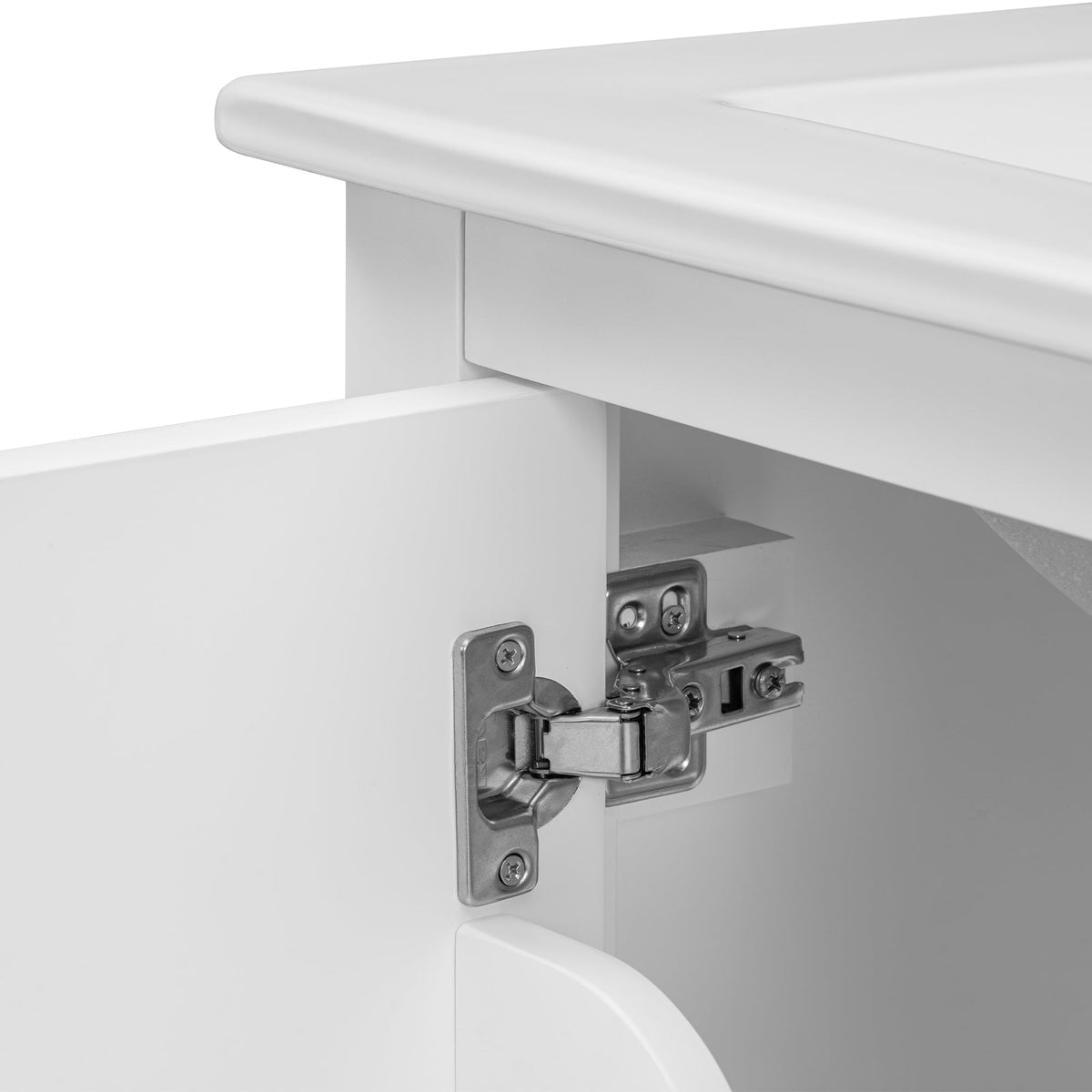 24" Bathroom Vanity with Sink, Bathroom Vanity Cabinet with One Drawer and Doors, Solid Wood and MDF, White - B&B Forest Products