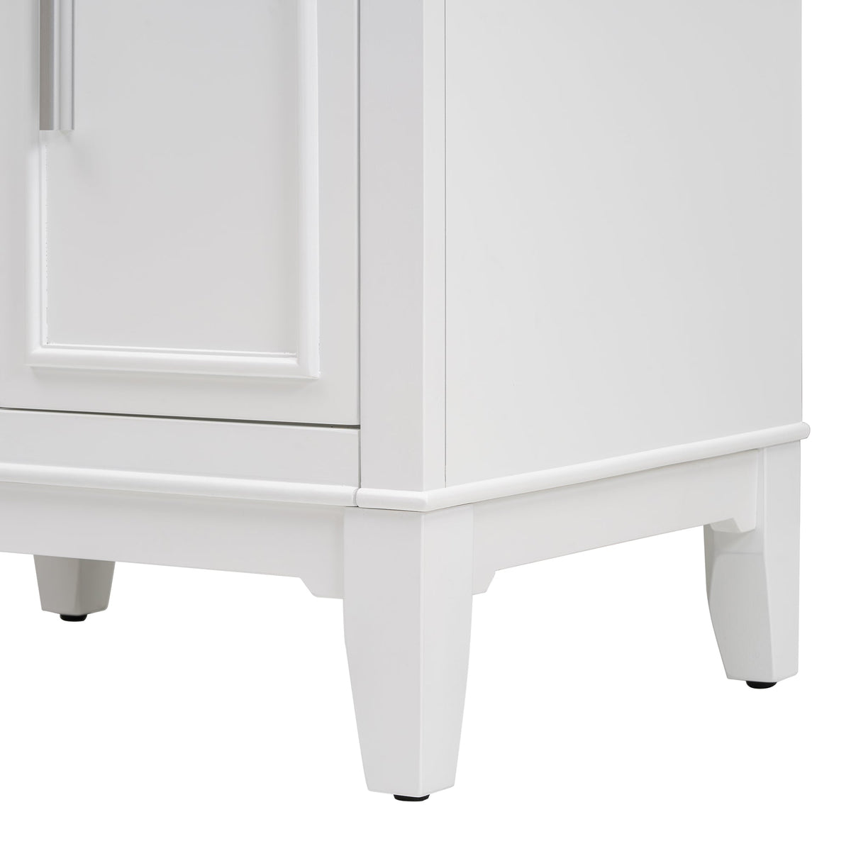 24" Bathroom Vanity with Sink, Bathroom Vanity Cabinet with One Flip Drawer and Doors, Solid Wood and MDF, White - B&B Forest Products