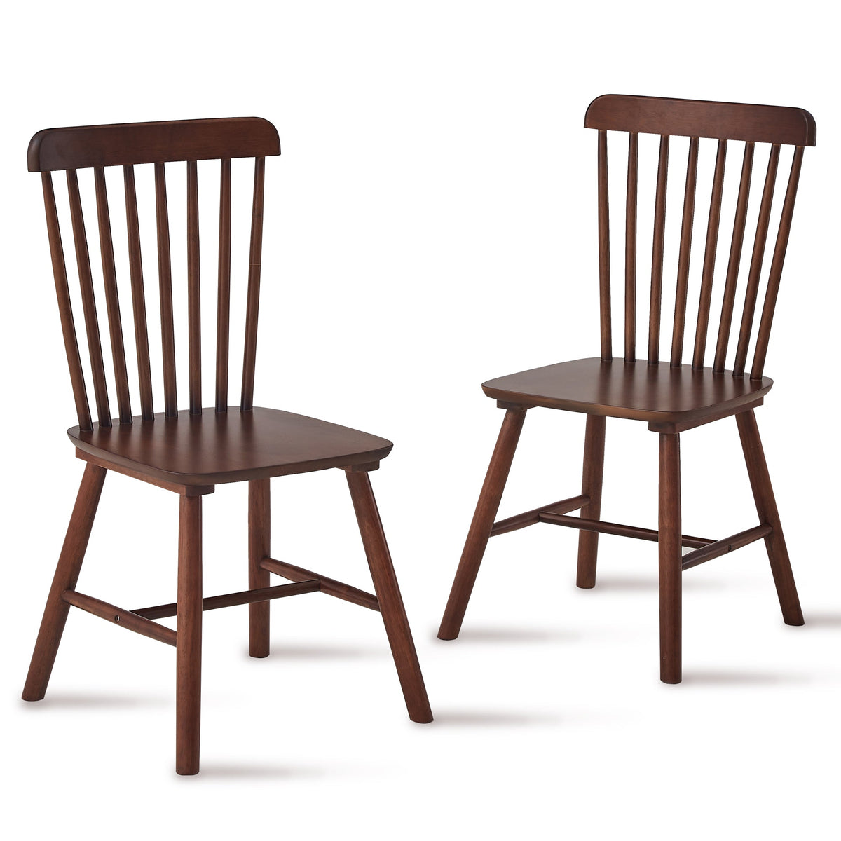 4 dining chairs, walnut wood, rubberwood material, dining chairs, solid wood chairs, solid wood dining table chairs - B&B Forest Products