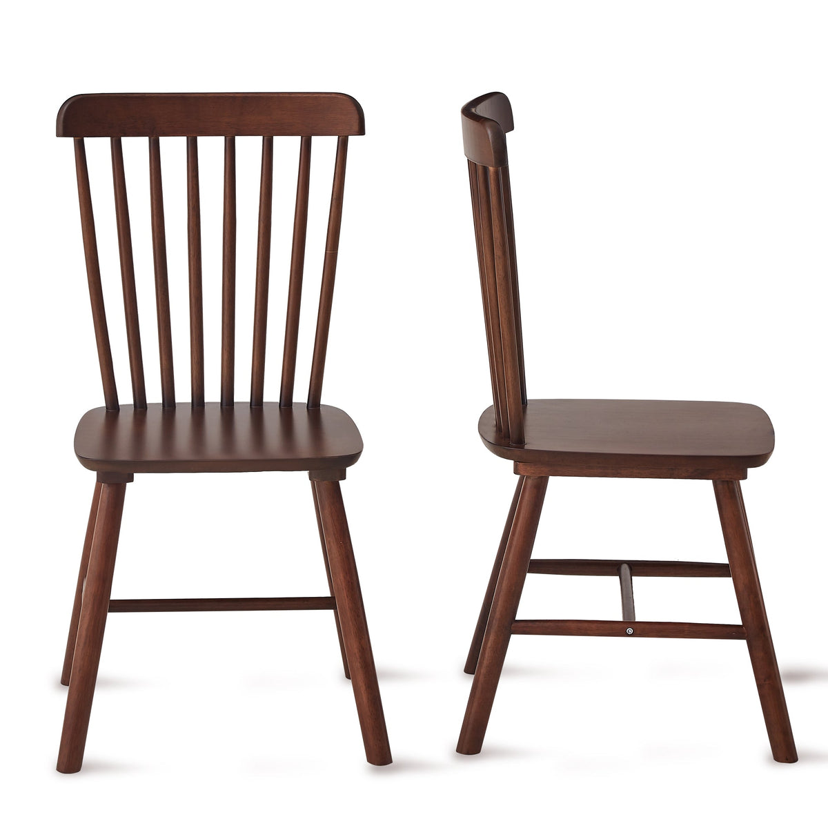 4 dining chairs, walnut wood, rubberwood material, dining chairs, solid wood chairs, solid wood dining table chairs - B&B Forest Products