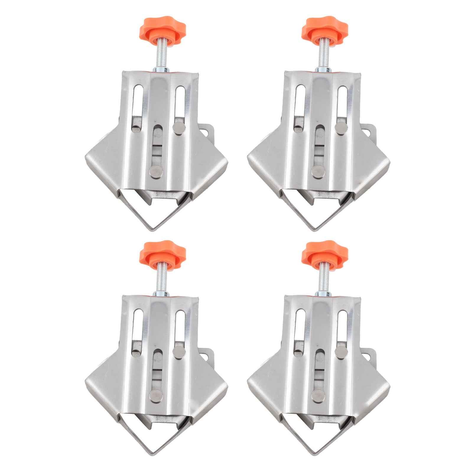4 Pcs Corner Clamp Quick Splicing Stainless Steel 90 Degree Right Angle Clamp For Woodworking DIY Projects