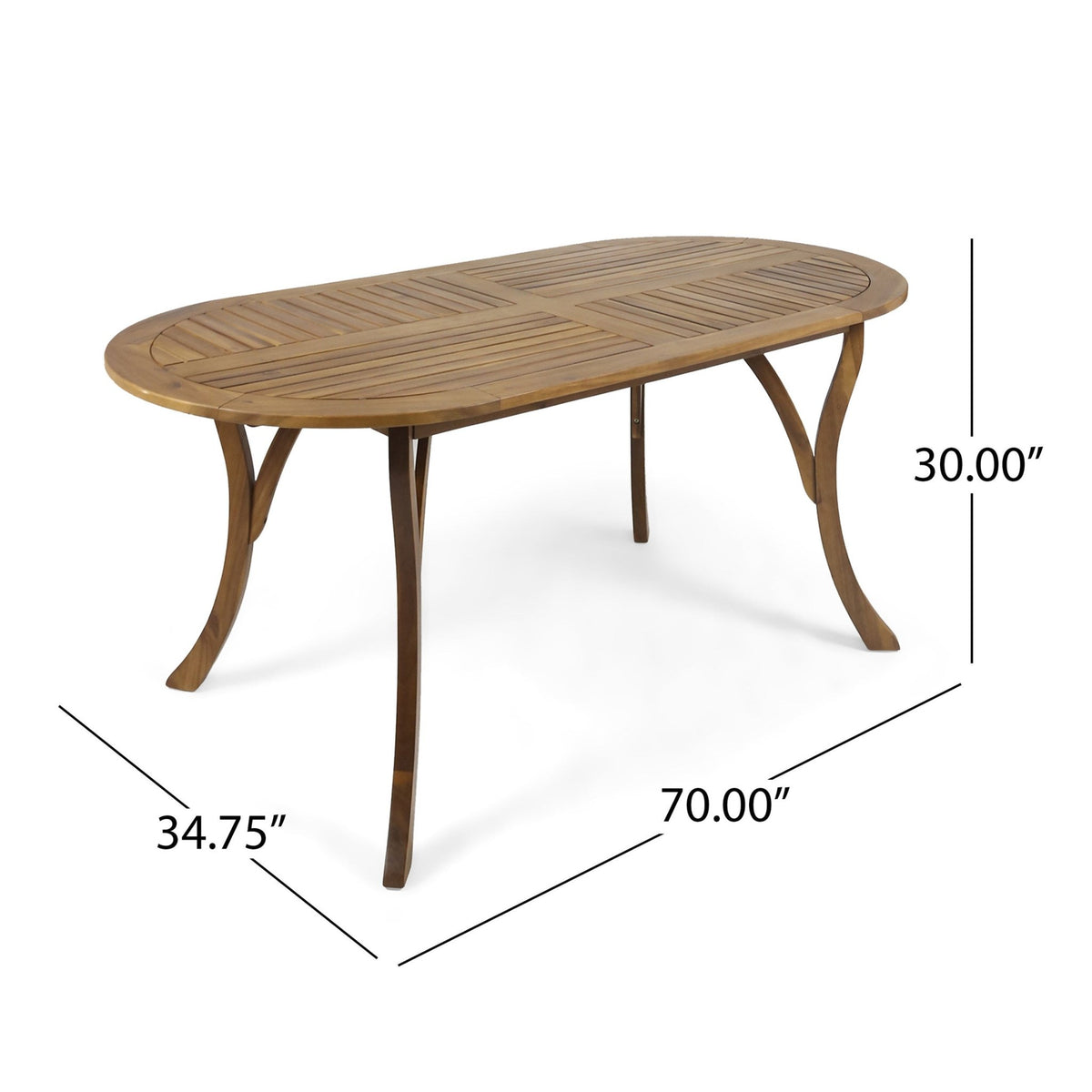 Acacia Wood 70" Dining Table - B&B Forest Products