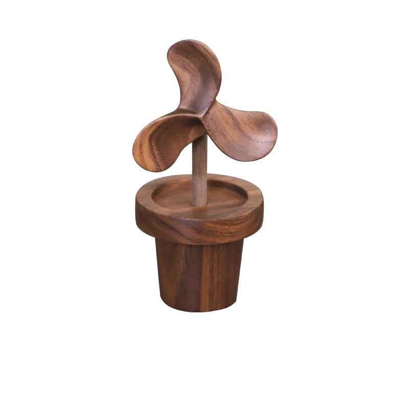 Creative Windmill Essential Oil Diffuser Wood Wood Diffuser Bottle Indoor Aromatherapy Essential Oil Fragrance Wood Wedding Gift - B&B Forest Products
