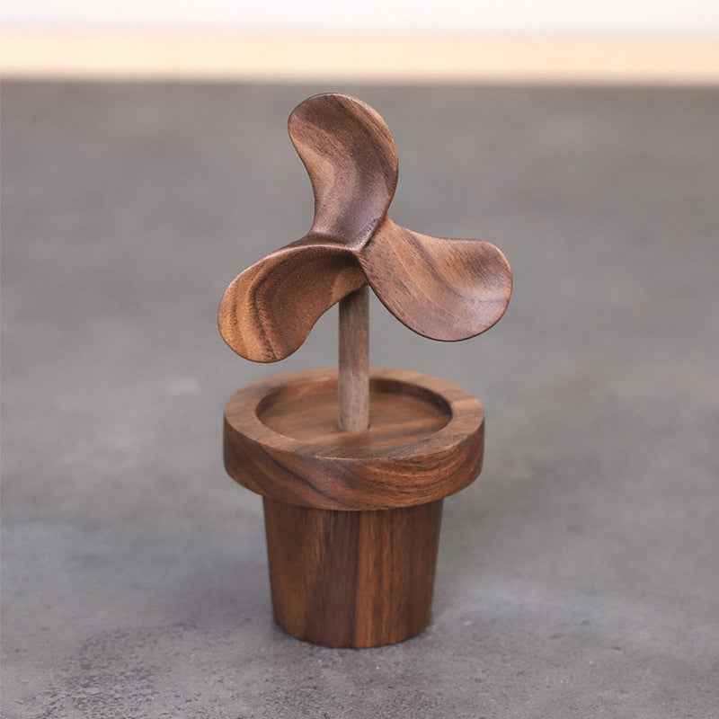 Creative Windmill Essential Oil Diffuser Wood Wood Diffuser Bottle Indoor Aromatherapy Essential Oil Fragrance Wood Wedding Gift - B&B Forest Products