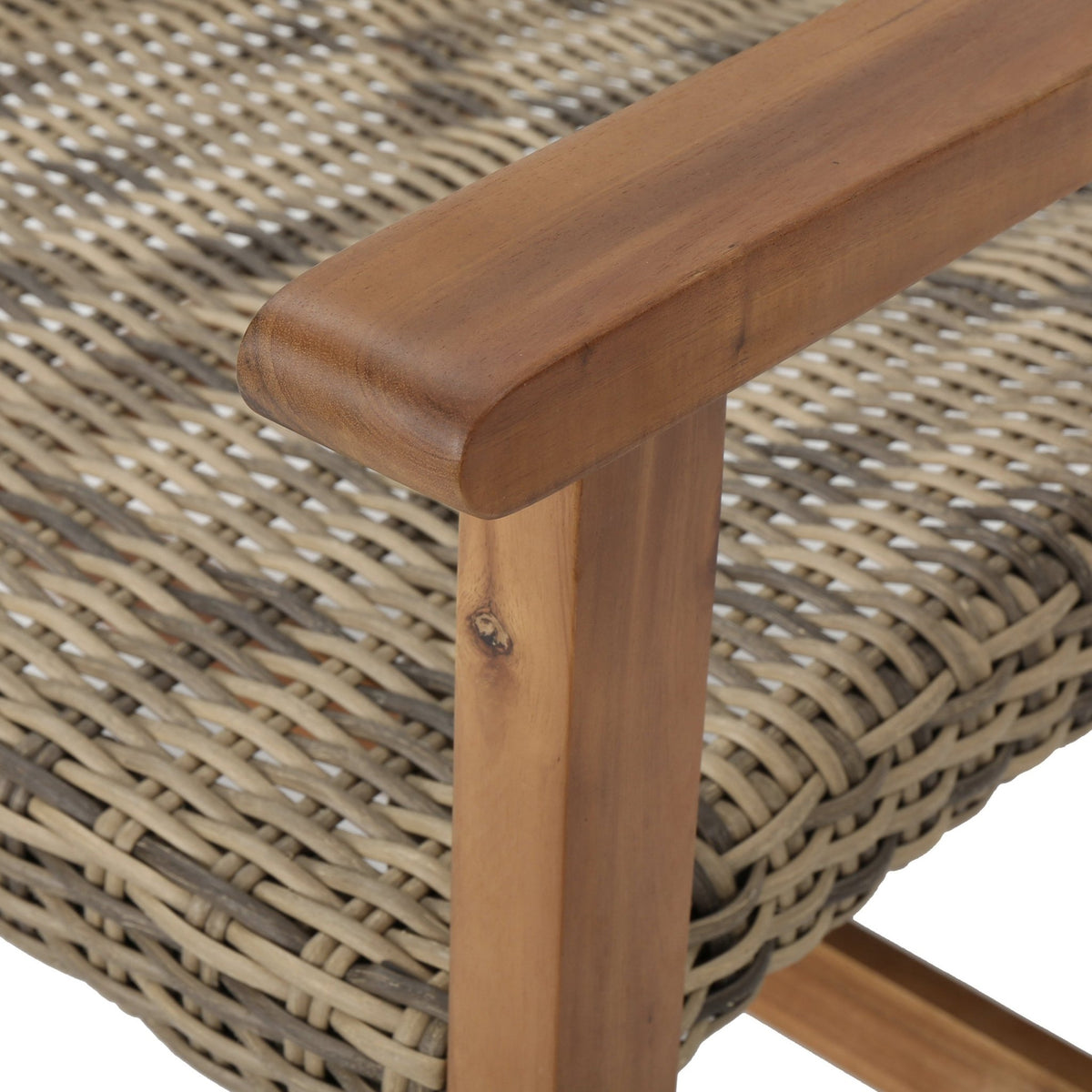 HAMPTON WOOD + WICKER CLUB CHAIR ( set of 2) - B&B Forest Products