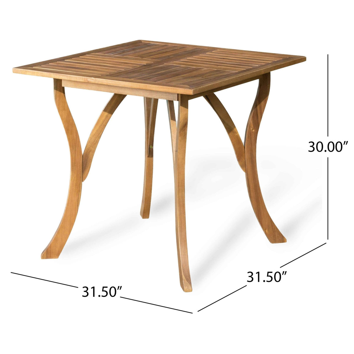 HERMOSA 31.5'' SQUARE WOOD TABLE - B&B Forest Products