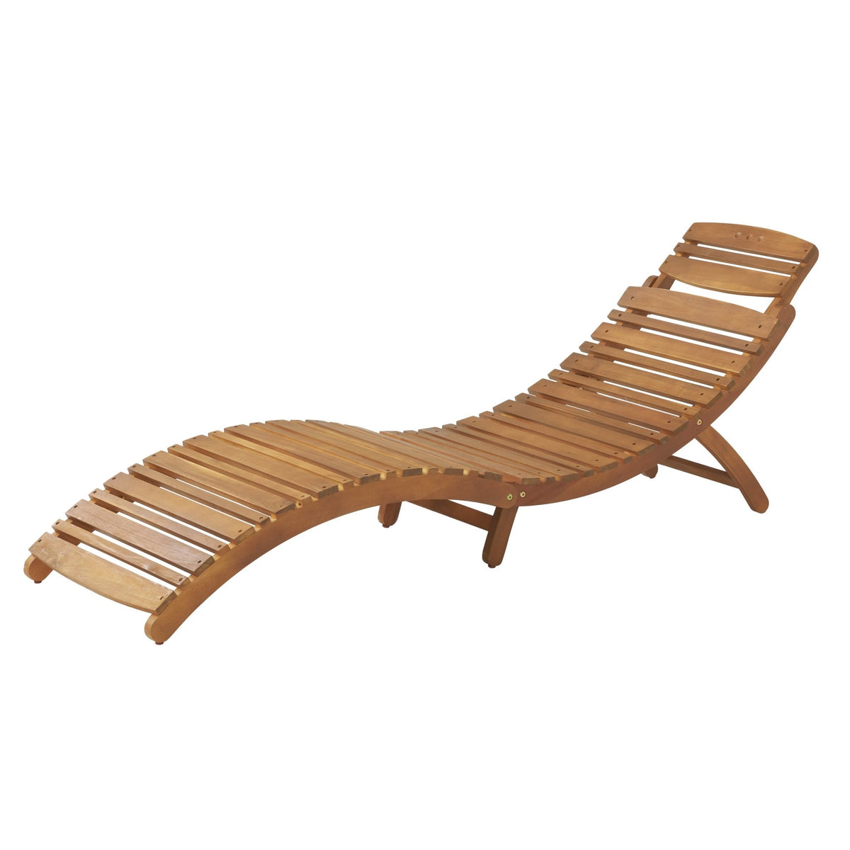 LAHAINA WOOD FOLDABLE CHAISE LOUNGE - B&B Forest Products