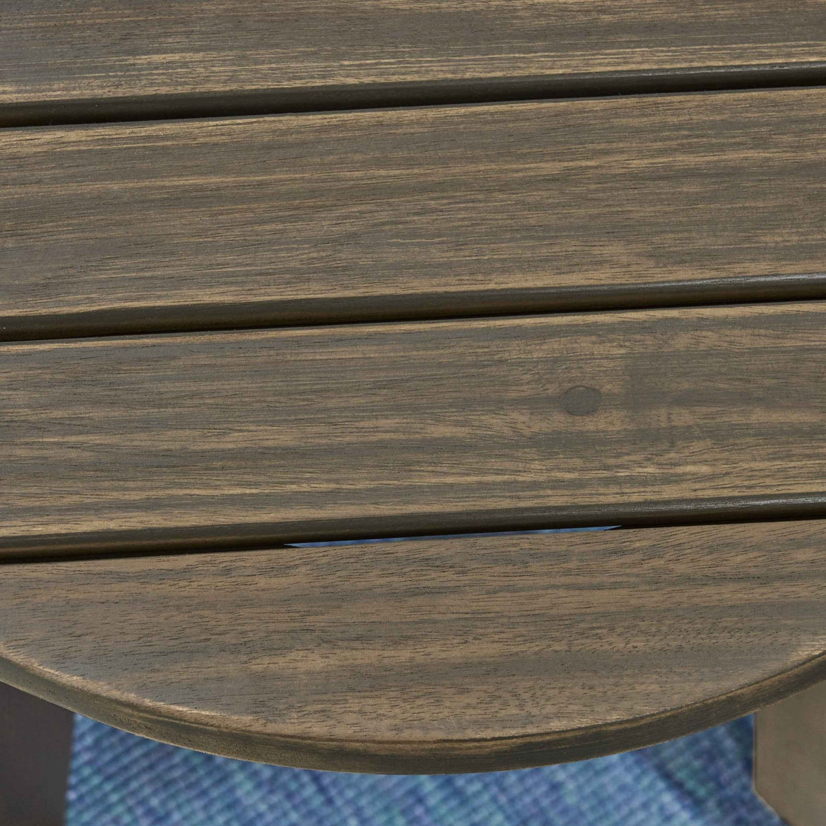 Outdoor 16" Acacia Wood Side Table, Gray Finish - B&B Forest Products