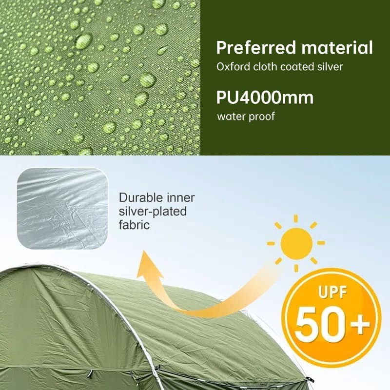 Outdoor car - trunk rear tent with canopy, sun - resistant camping equipment - B&B Forest Products