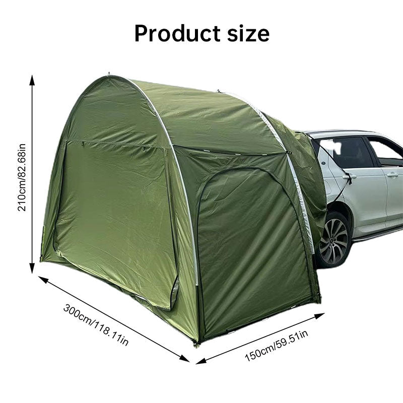 Outdoor car - trunk rear tent with canopy, sun - resistant camping equipment - B&B Forest Products