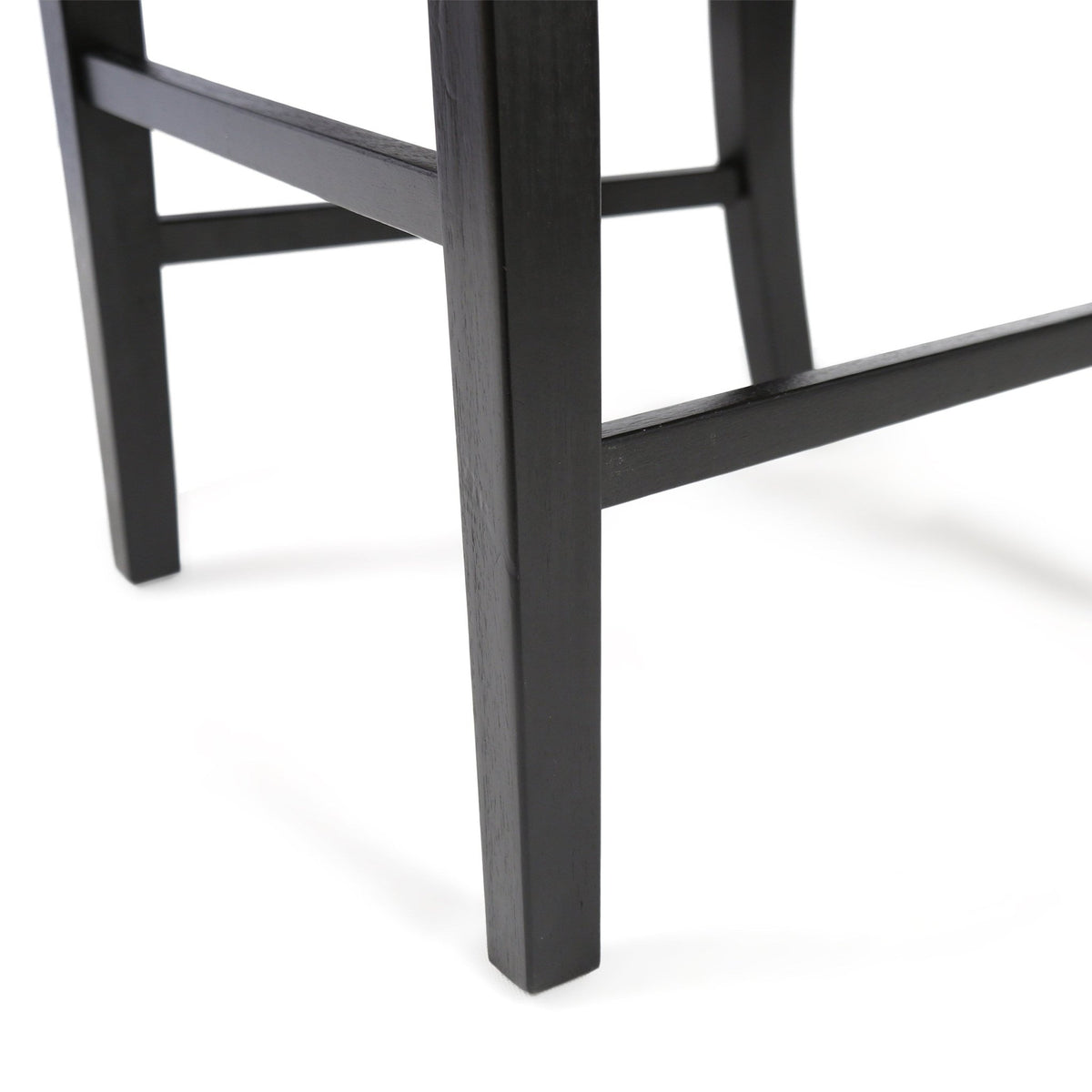 Roshan Farmhouse Acacia Wood Dining Chairs, Black / Walnut (Set of 2) - B&B Forest Products