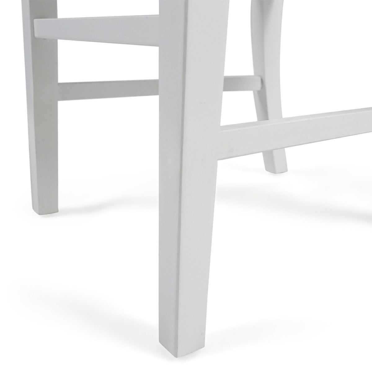 Roshan Farmhouse Acacia Wood Dining Chairs, White (Set of 2) - B&B Forest Products