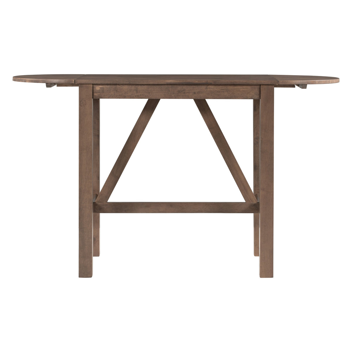 TOPMAX 3-Piece Wood Counter Height Drop Leaf Dining Table Set with 2 Upholstered Dining Chairs for Small Place, Brown - B&B Forest Products