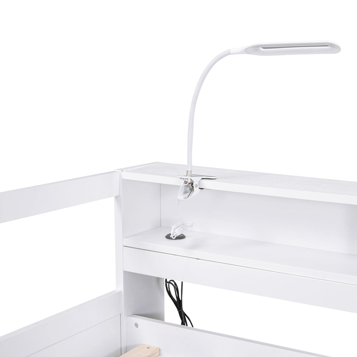 Twin XL Wood Daybed with 2 Trundles, 3 Storage Cubbies, 1 Light for Free and USB Charging Design, White - B&B Forest Products